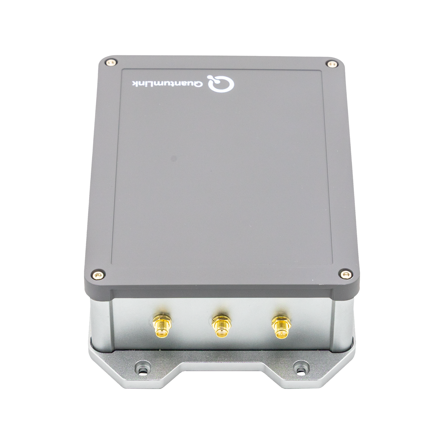QuantumLink Indoor Gateway – Rückseite mit modularen Anschlüssen, ideal für dezentrale Netzwerke, Smart Home & IoT-Projekte.