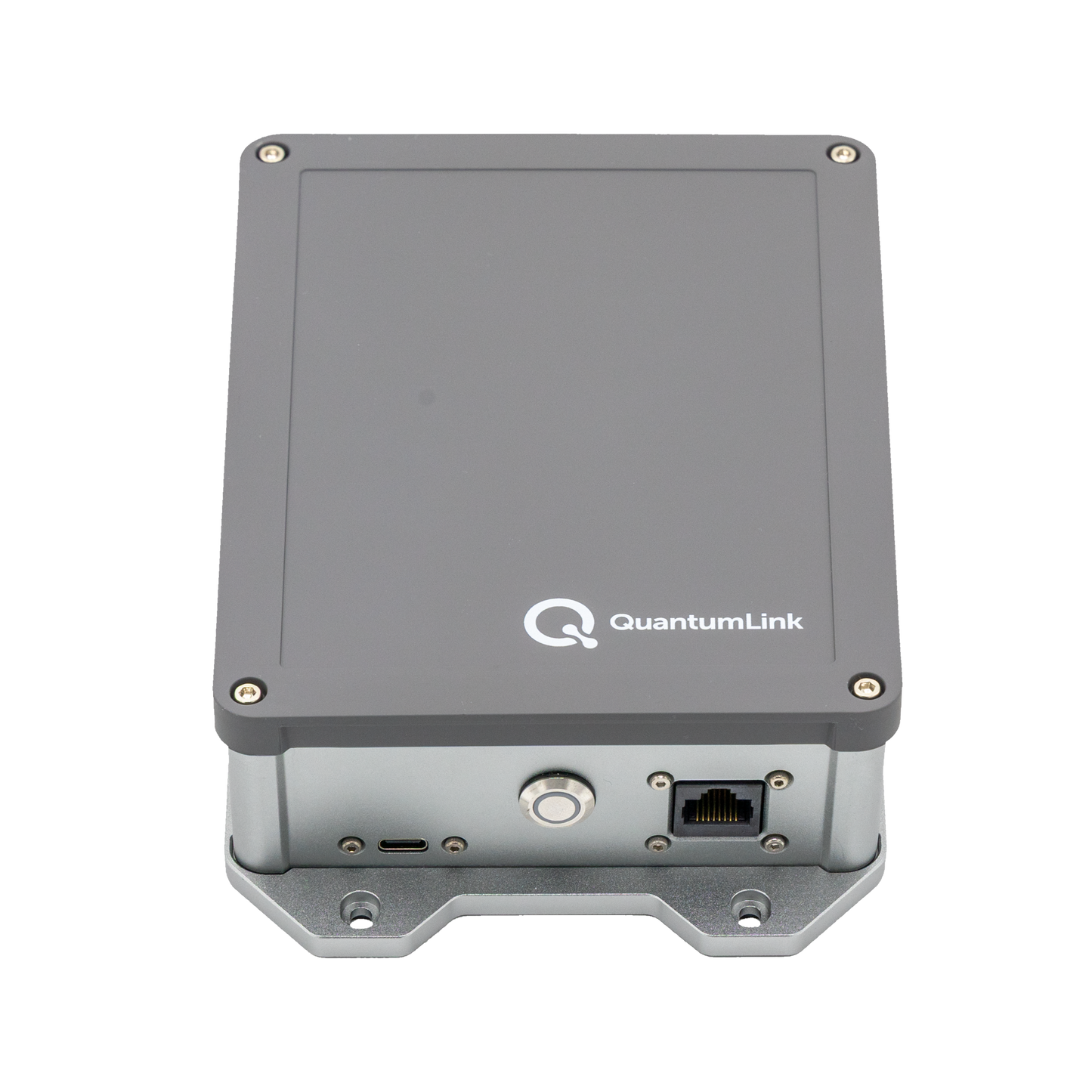 QuantumLink Indoor Gateway – Draufsicht, modulares Edge-Computing-System für Smart Home, IoT und Blockchain-Netzwerke.